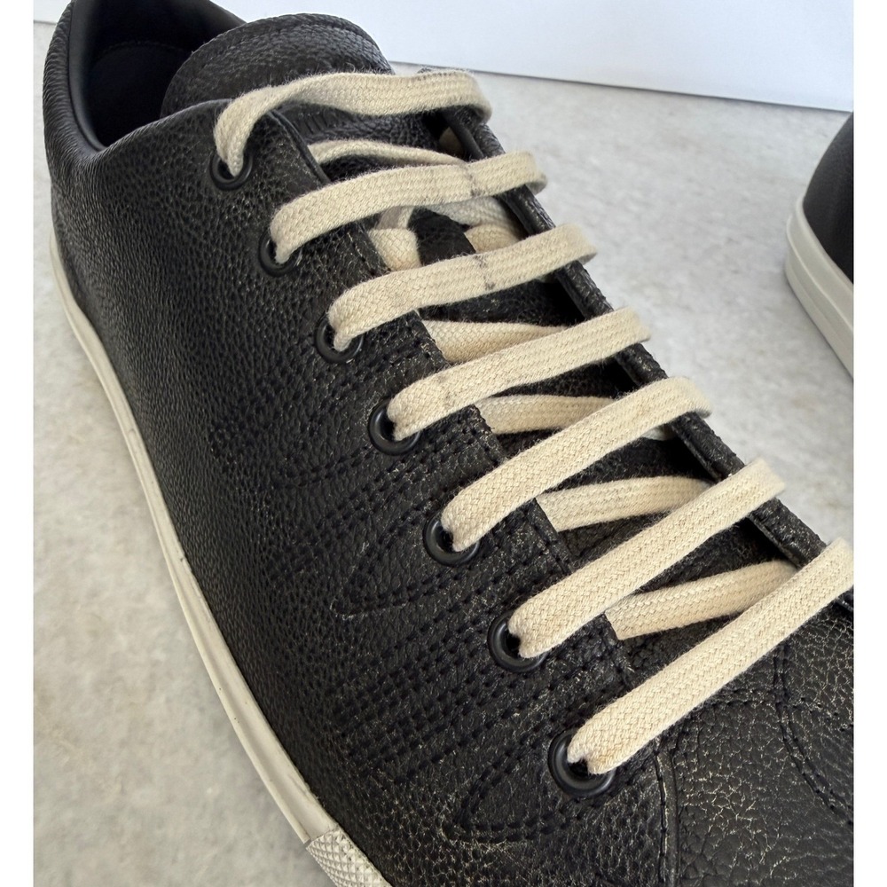 Prada 2EE448 Age Effect Men's Black Nappa Leather Sneakers Shoes, Size 9 - Picture 6 of 16